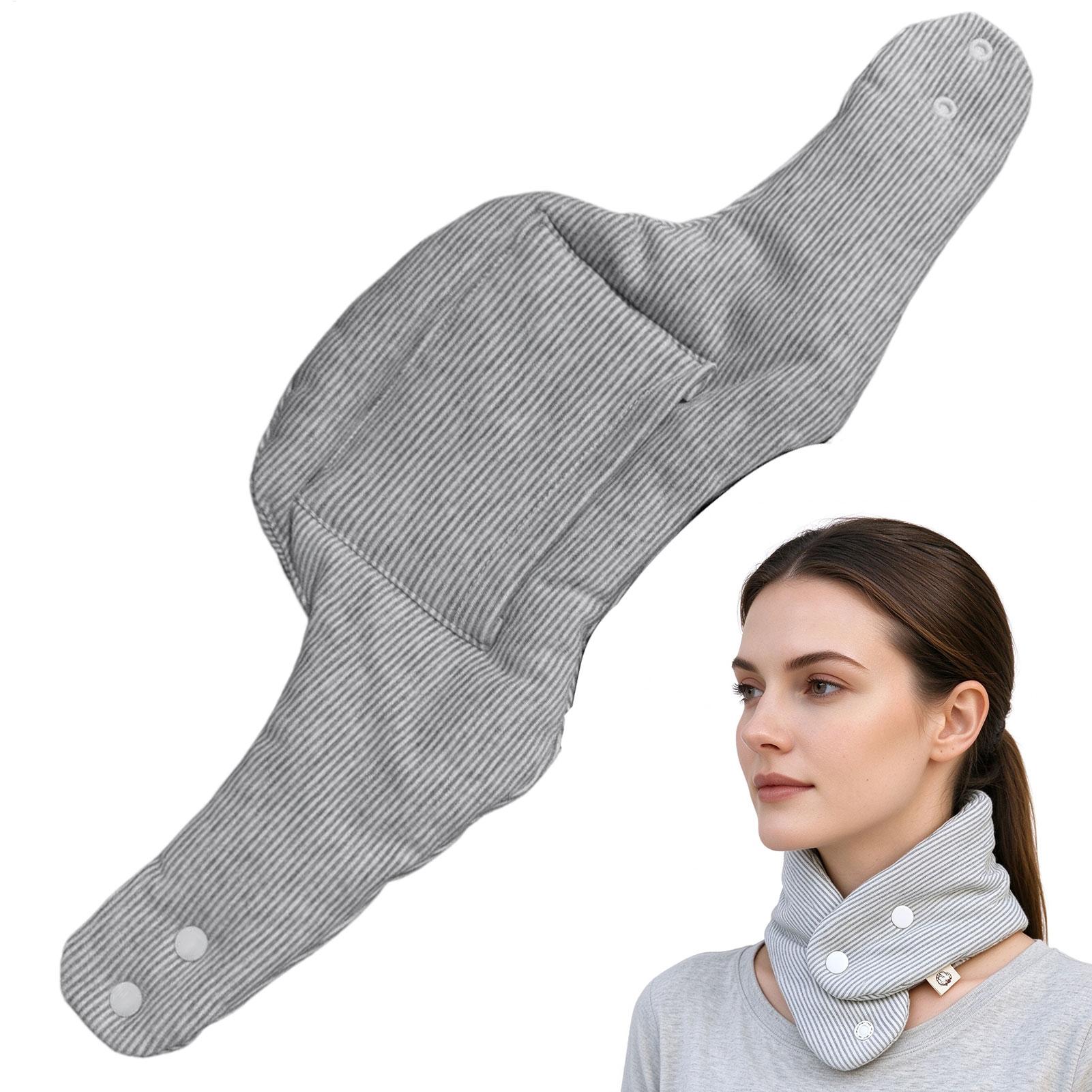 Neck Gaiter Fleece - 1枚入り、防風・防寒スカーフ、柔らかい素材、冬用、暖かいコットン製ネックウォーマー、ストライプ柄、厚手、コットン製ネックゲイター、ネックスカーフ。