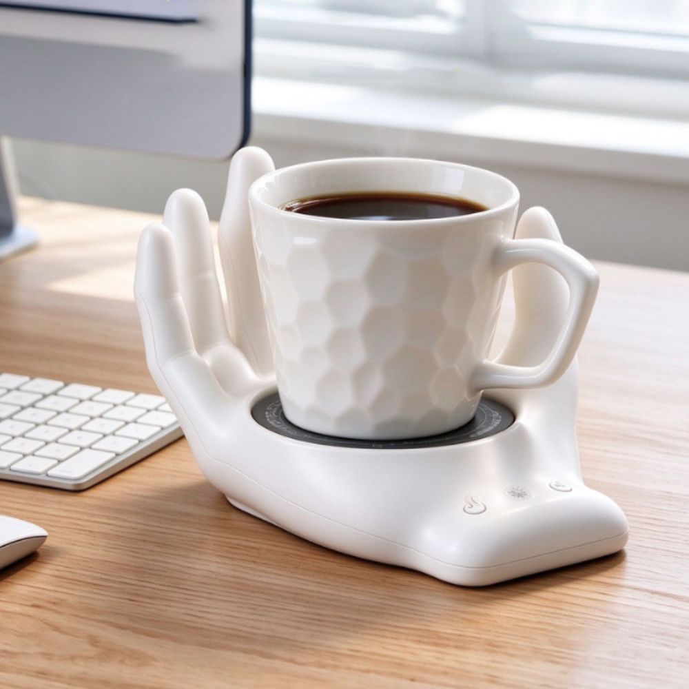 3段階の温度設定が可能な、手のひらサイズのコーヒーカップウォ - Hand Warmer Electric のレビューと価格