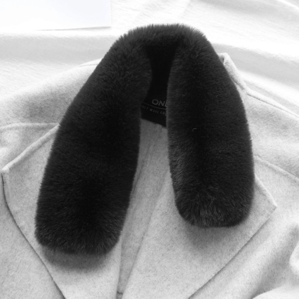 フェイクレザーのファーネックウォーマー,女性用,フェイクファ - Wool Coat Peacoat のレビューと価格