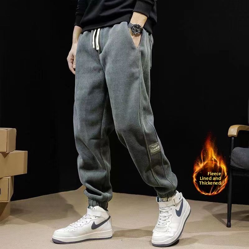 厚みのあるフリースメンズカジュアルパンツ秋冬耐摩耗性耐久性の - Corduroy Pant Warm のレビューと価格
