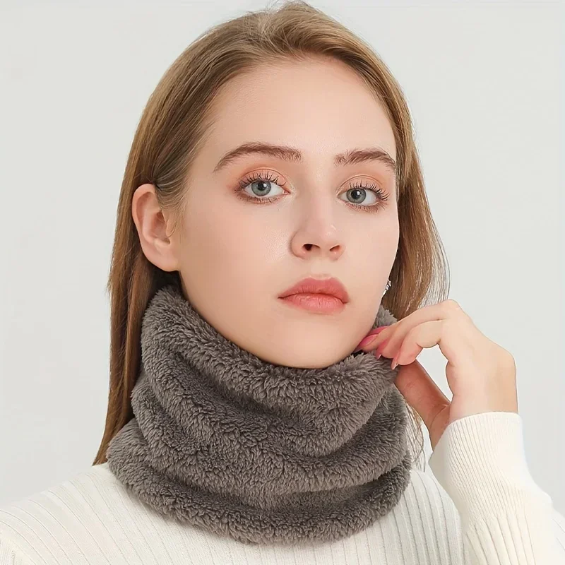 防風ぬいぐるみインフィニティスカーフ無地ネックゲートルかわい - Neck Gaiter Fleece のレビューと価格