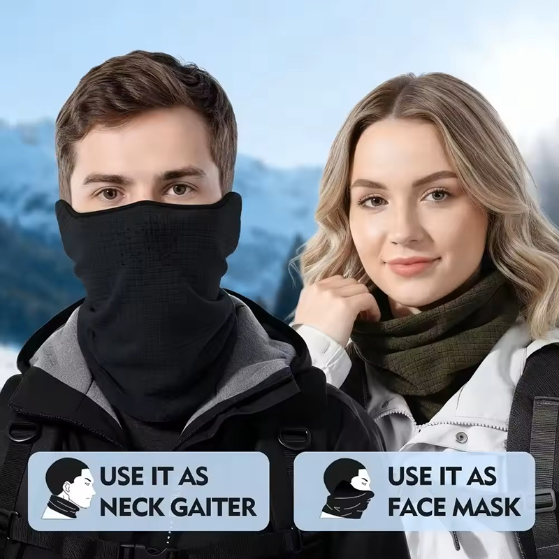 冬用ネックウォーマー、防風ガーター、サイクル用バンダナ、ハイ - Neck Gaiter Fleece のレビューと価格