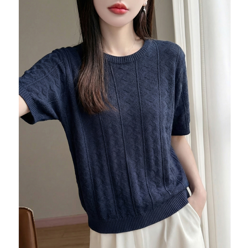 一流の既製服高級ラウンドネック菱形カシミヤ半袖Tシャツ - Flannel Shirt Lined のレビューと価格