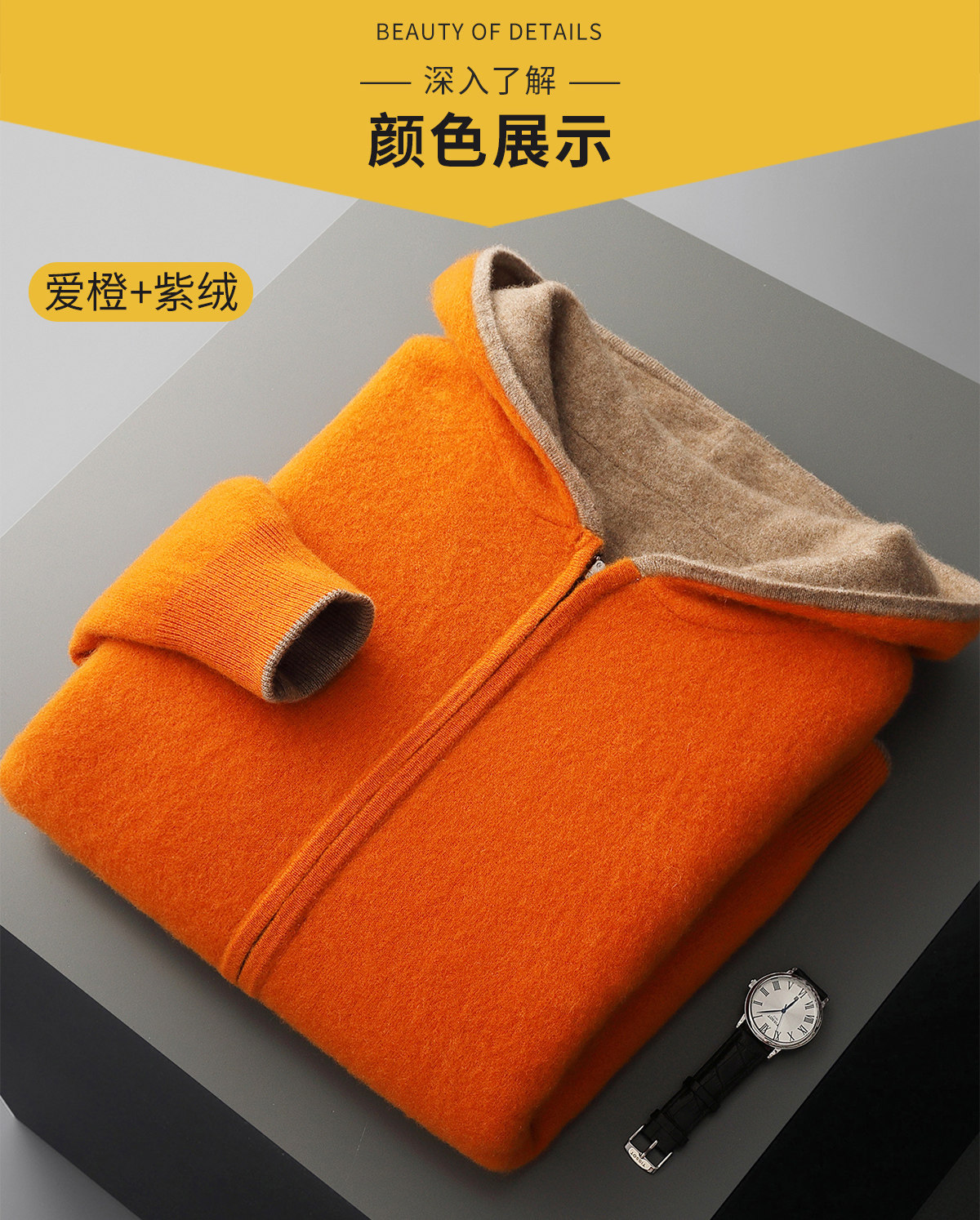 100%ピュアカシミヤ メンズ リバーシブル フード付きジッ - Wool Coat Peacoat のレビューと価格